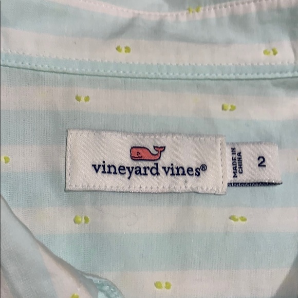 Vineyard Vines Cotton Roll Up Sleeves Blouse - Picture 2 of 4